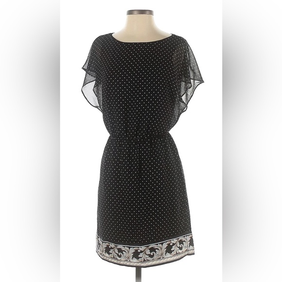 White House Black Market Dresses & Skirts - White House Black Market Black/White Polka Dot Dress, Size 4